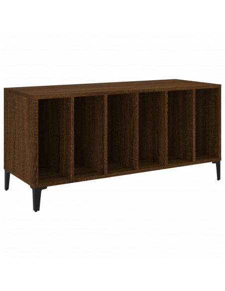 Mobile Porta Dischi Rovere Marrone 100x38x48 Legno Multistrato