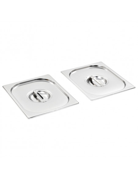 Coperchi per Teglie GN 1/2 2 pz in Acciaio Inox