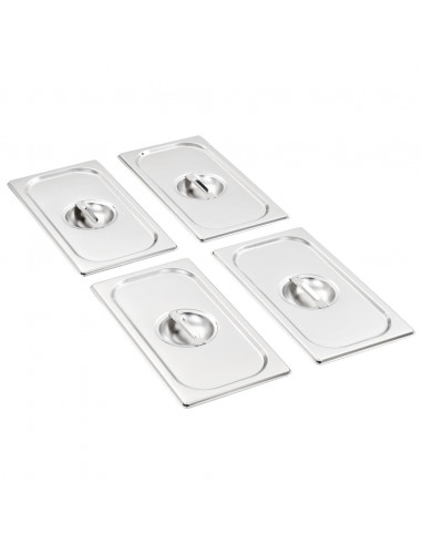 Coperchi per Teglie GN 1/3 4 pz in Acciaio Inox