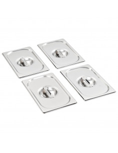 Coperchi per Teglie GN 1/4 4 pz in Acciaio Inox 2