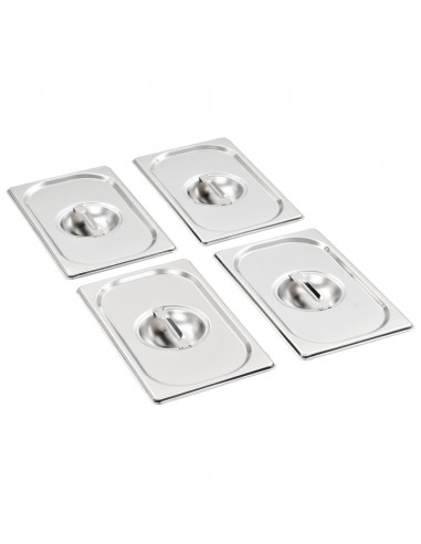 Coperchi per Teglie GN 1/4 4 pz in Acciaio Inox