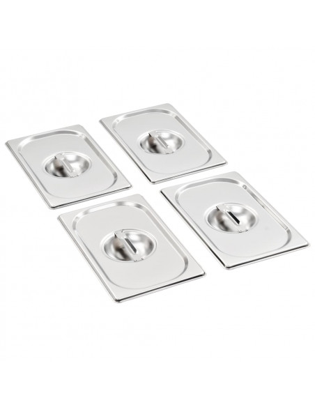 Coperchi per Teglie GN 1/4 4 pz in Acciaio Inox