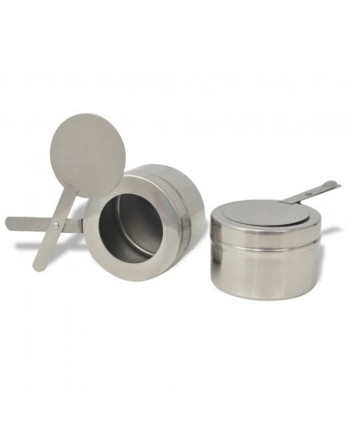 Set 3 pz Teglie Scaldavivande in Acciaio Inossidabile