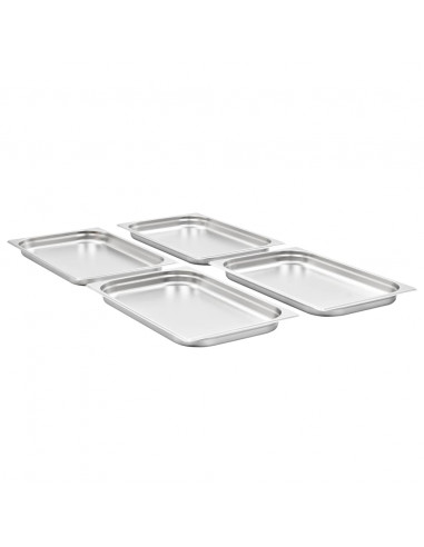 Contenitori Gastronorm 4 pz GN 1/1 40 mm in Acciaio Inox