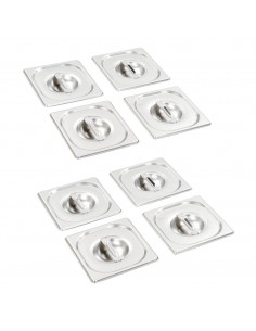 Coperchi per Teglie GN 1/6 8 pz in Acciaio Inox 2
