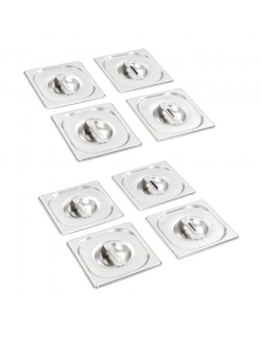 Coperchi per Teglie GN 1/6 8 pz in Acciaio Inox