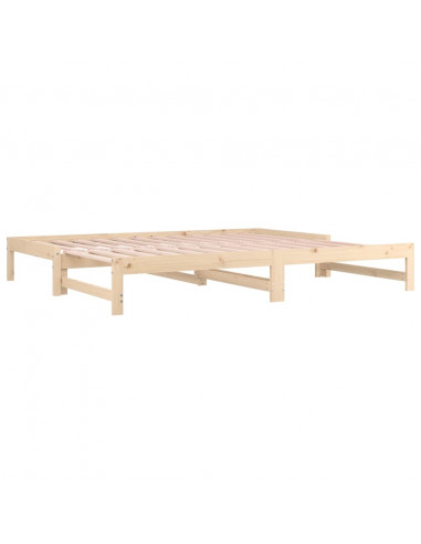 Dormeuse Estraibile 2x(90x200) cm Legno Massello di Pino