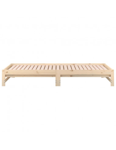 Dormeuse Estraibile 2x(90x200) cm Legno Massello di Pino