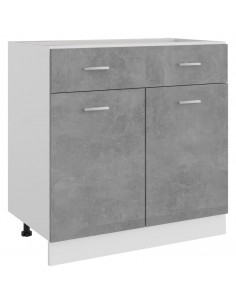 Armadio Inferiore Cassetto Grigio Cemento 80x46x81,5Multistrato 2