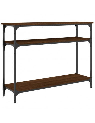 Tavolino Consolle Rovere Marrone 100x29x75 cm Legno Multistrato