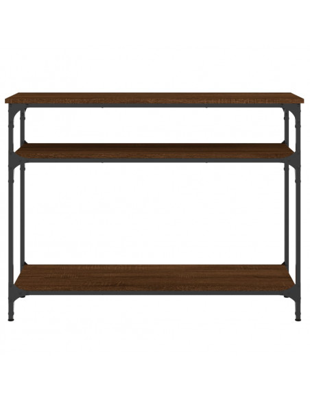 Tavolino Consolle Rovere Marrone 100x29x75 cm Legno Multistrato