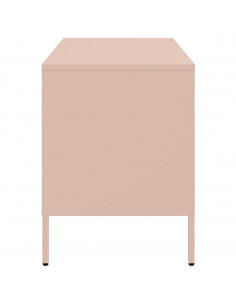 Mobile TV Rosa 68x39x50,5 cm in Acciaio Laminato a Freddo 2