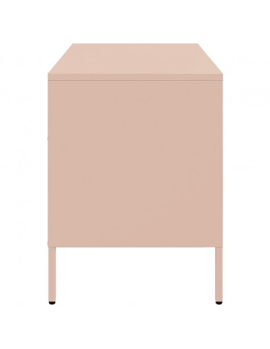 Mobile TV Rosa 68x39x50,5 cm in Acciaio Laminato a Freddo