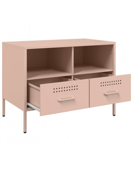 Mobile TV Rosa 68x39x50,5 cm in Acciaio Laminato a Freddo