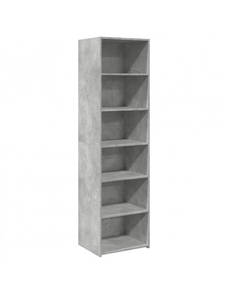 Credenza Grigio Cemento 50x41x185 in Legno Multistrato