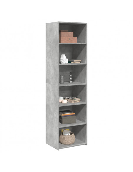 Credenza Grigio Cemento 50x41x185 in Legno Multistrato