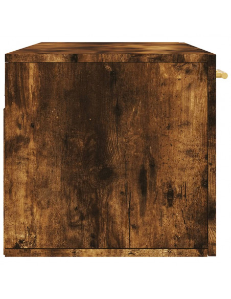 Mobile a Parete Rovere Fumo 100x36,5x35 cm in Legno Multistrato