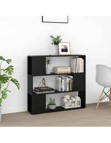 Libreria/Divisorio Nera 100x24x94 cm