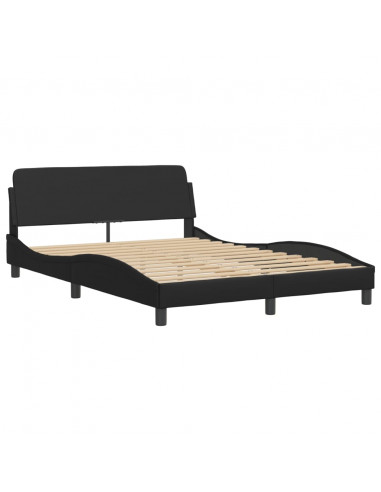 Letto con Materasso Nero 120x200 cm in Similpelle