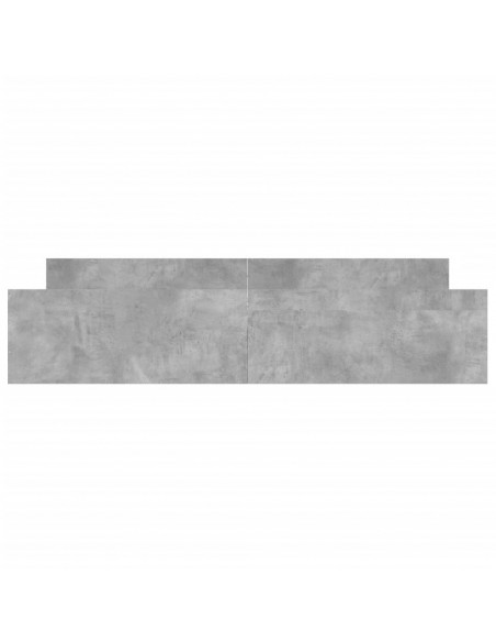 Giroletto con Testiera e Pediera Grigio Cemento 180x200 cm