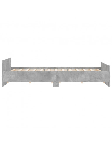 Giroletto con Testiera e Pediera Grigio Cemento 180x200 cm