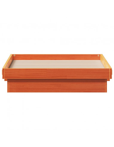 Giroletto LED Marrone Cera 100x200 cm in Legno Massello di Pino