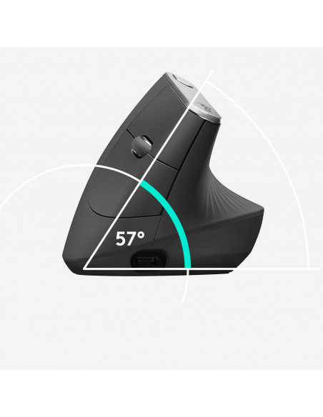 Logitech MX Vertical mouse Ufficio Mano destra RF senza fili + Bluetooth Ottico 4000 DPI