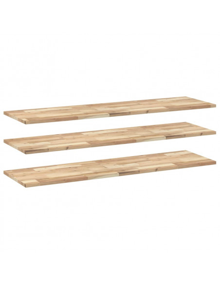 Mensole da Parete 3 pz 140x40x2 cm Legno Acacia Non Trattato