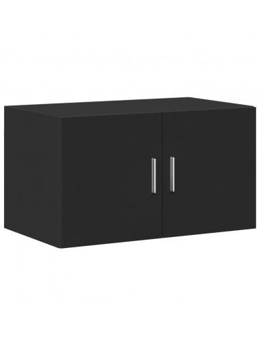 Mobile a Parete Nero 70x42,5x40 cm in Legno Multistrato