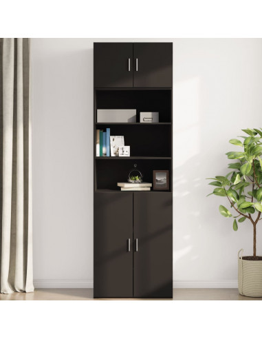 Mobile a Parete Nero 70x42,5x40 cm in Legno Multistrato