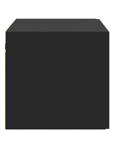 Mobile a Parete Nero 70x42,5x40 cm in Legno Multistrato