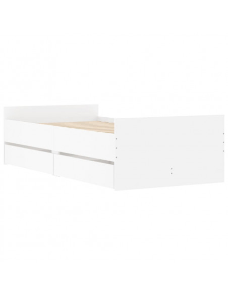 Giroletto Bianco con Cassetti 75x190 cm Small Single