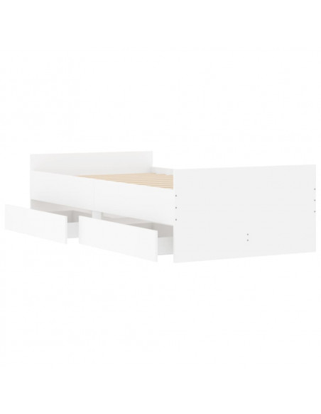 Giroletto Bianco con Cassetti 75x190 cm Small Single