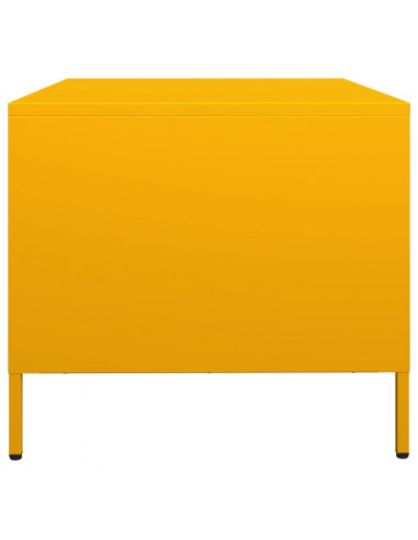Mobile TV Giallo Senape 68x50x43,5 cm Acciaio Laminato a Freddo