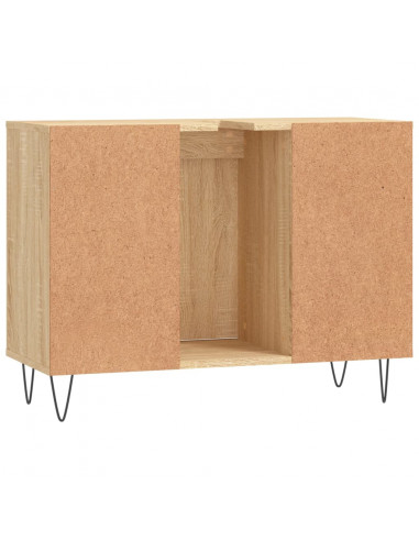 Mobile da Bagno Rovere Sonoma 80x33x60 cm in Legno Multistrato