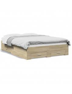 Giroletto Cassetti Rovere Sonoma 120x200 cm Legno Multistrato 2