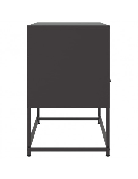 Mobile TV Nero 68x39x60,5 cm in Acciaio
