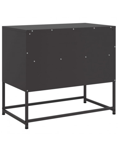 Mobile TV Nero 68x39x60,5 cm in Acciaio