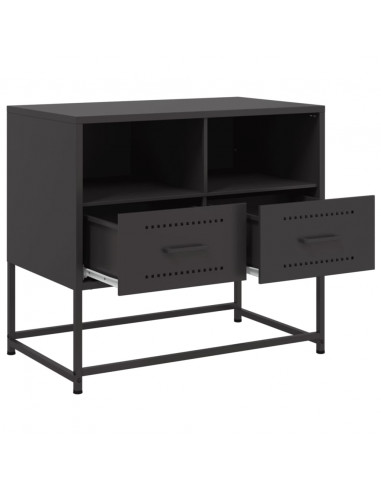 Mobile TV Nero 68x39x60,5 cm in Acciaio