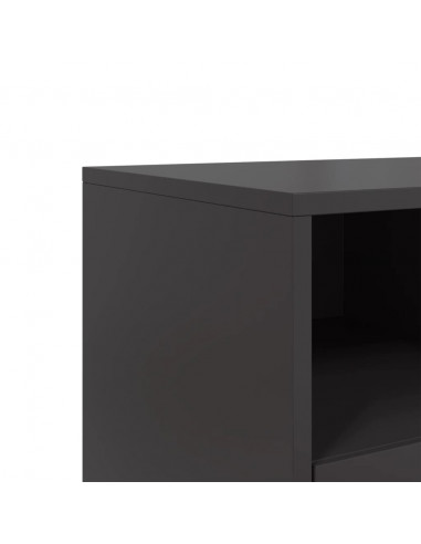 Mobile TV Nero 68x39x60,5 cm in Acciaio