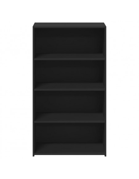 Credenza Nera 70x41x124 cm in Legno Multistrato