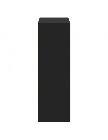 Credenza Nera 70x41x124 cm in Legno Multistrato