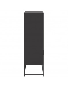 Credenza Nera 68,5x38,5x123,5 cm in Acciaio 2