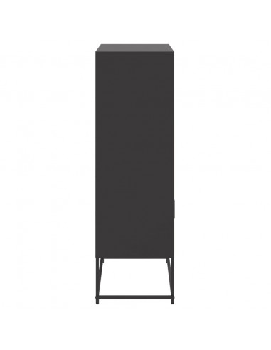 Credenza Nera 68,5x38,5x123,5 cm in Acciaio