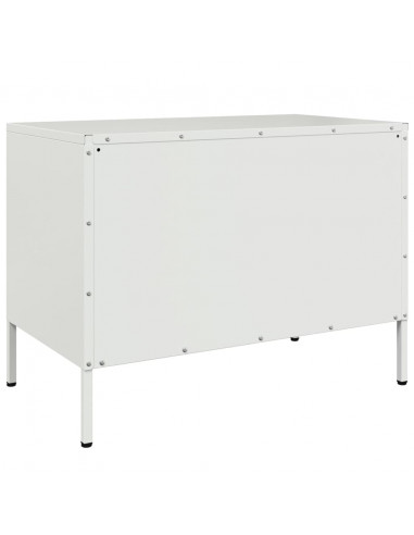 Mobili TV 2pz Bianchi 68x39x50,5 cm in Acciaio