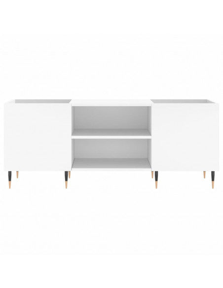 Mobile Porta Dischi Bianco 121x38x48 cm in Legno Multistrato