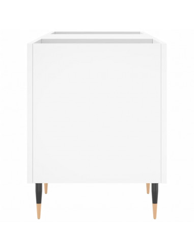 Mobile Porta Dischi Bianco 121x38x48 cm in Legno Multistrato