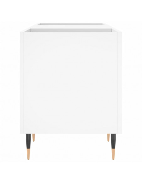 Mobile Porta Dischi Bianco 121x38x48 cm in Legno Multistrato