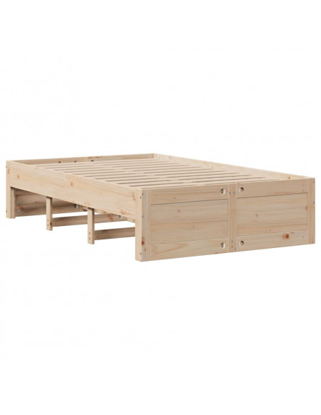 Giroletto senza Materasso con Cassetti 120x190 cm Massello Pino