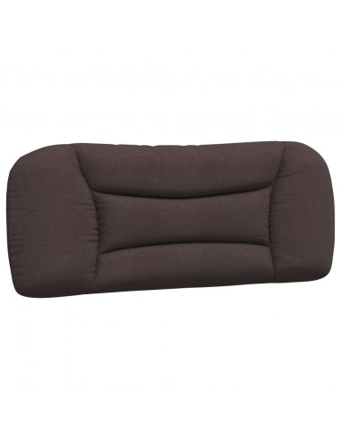 Letto con Materasso Marrone Scuro 100x200 cm in Tessuto